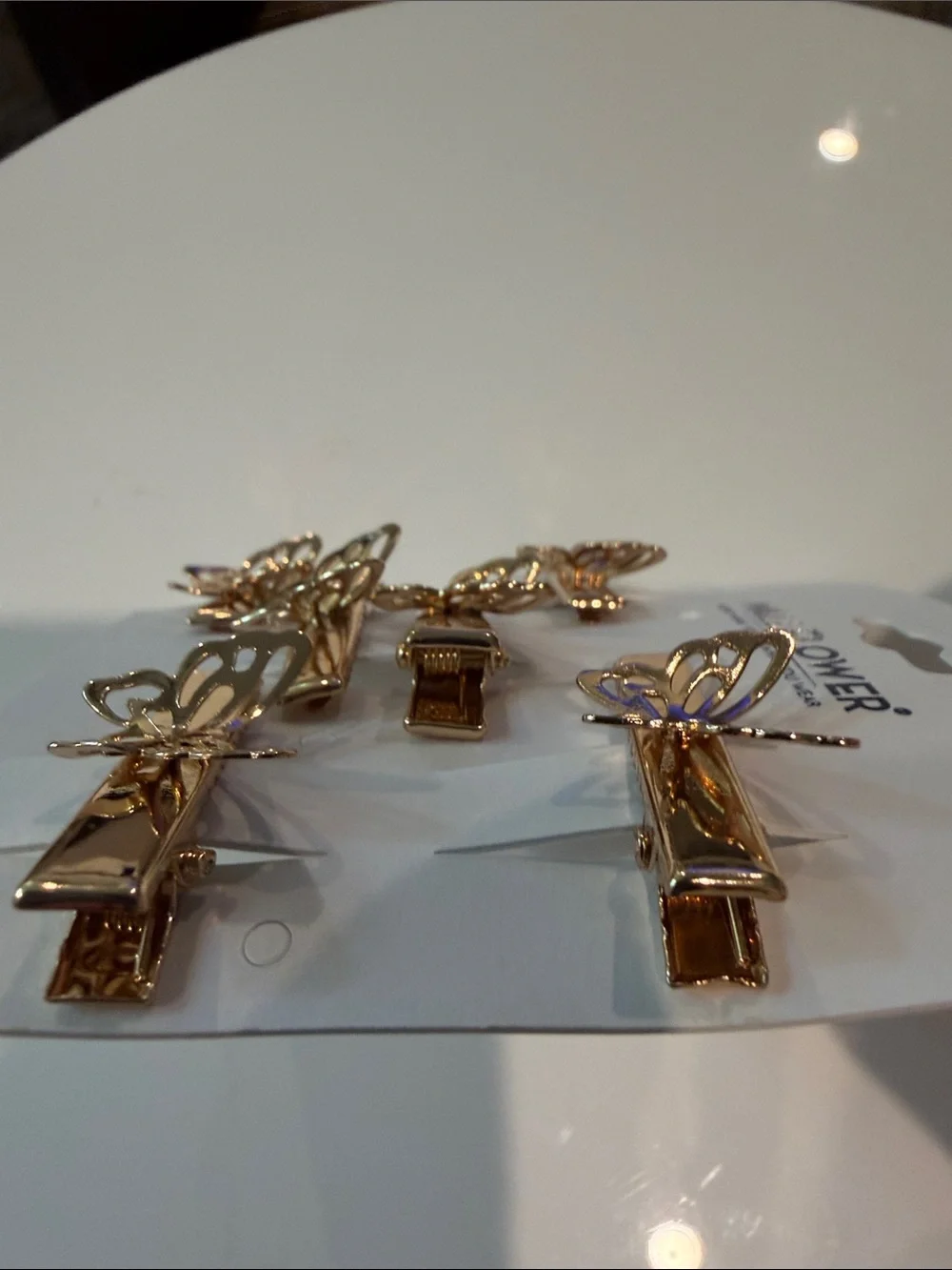 Wallflower Gold Butterfly Clip Set — 6 Metallic Hair Clips BRAND NEW